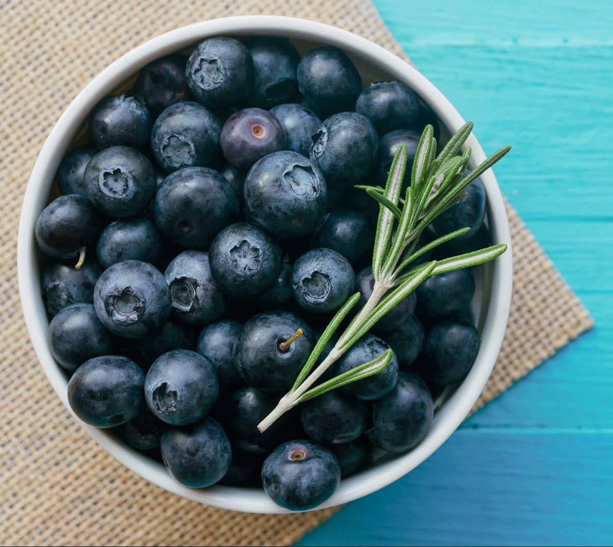 Fresh ripe wild blueberries