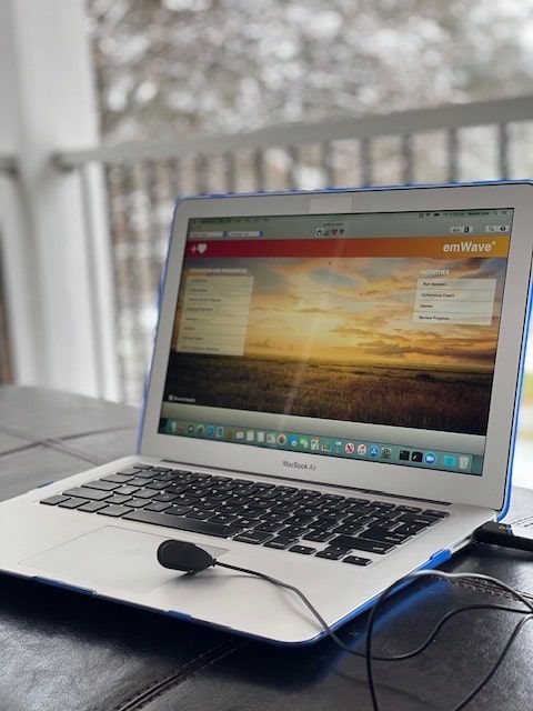 Photo of a Macbook Air laptop on a table